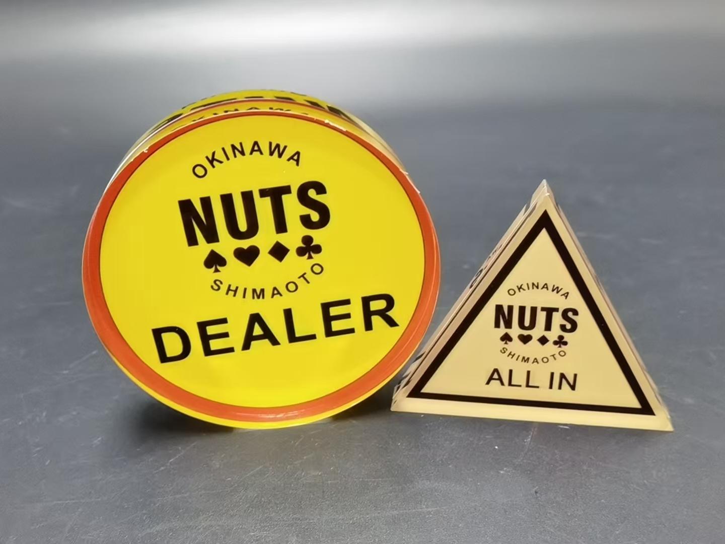 customized acrylic dealer botton