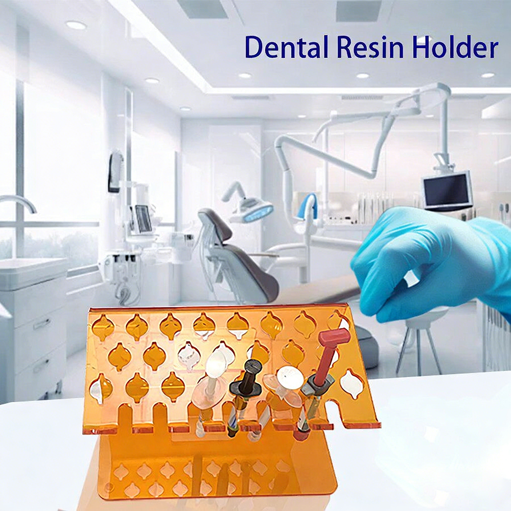 24 Slots Slanted Resin Tool Holder, Clear Amber Acrylic Resin Pen Mixing Stick Organizer Rack, Epoxy Resin Craft Tool Storage Stand for Resin Artist,