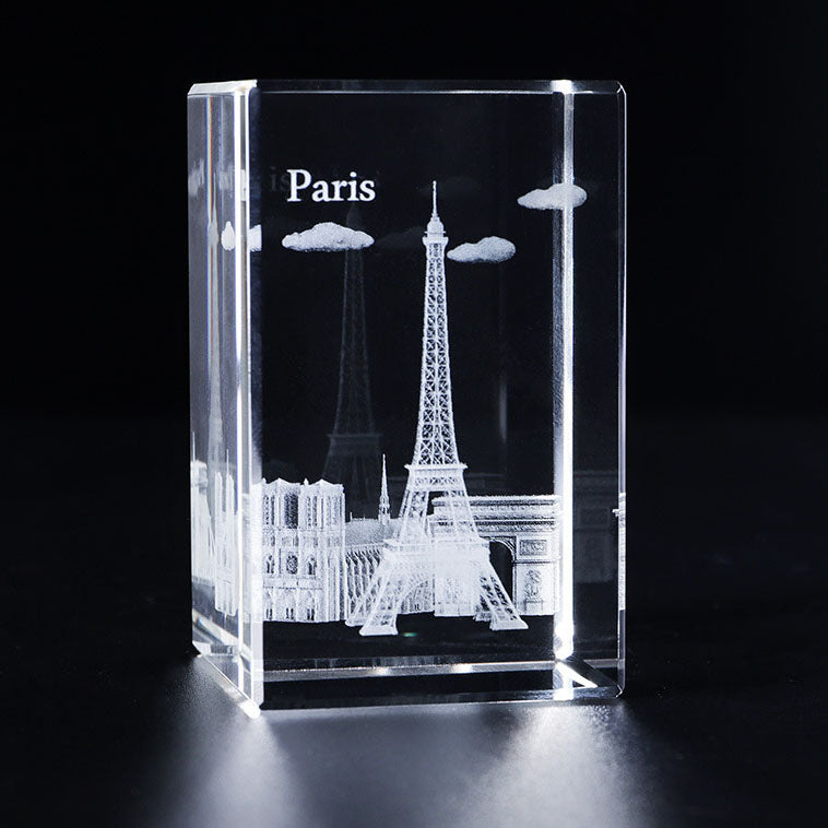 3D Laser Engraved Crystal Block Warship Aircraft Carrier Military Souvenir Trophy Gift