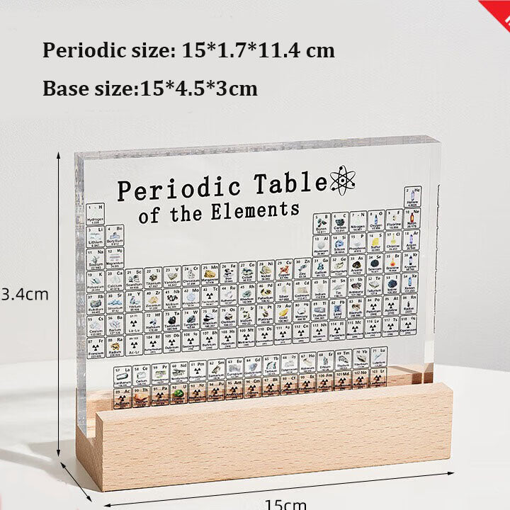 acrylic periodic table of the elements with real things