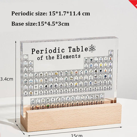 acrylic periodic table of the elements with real things