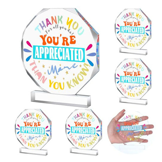 Custom Logo Acrylic Trophy Solid Transparent Acrylic Award Trophy for Competition Ceremony