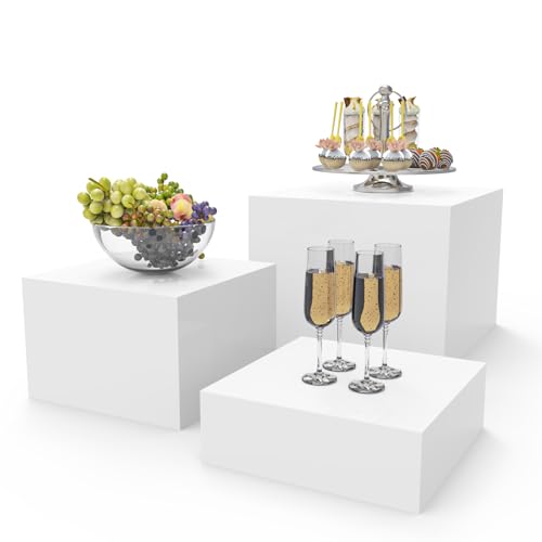 Custom Clear Acrylic Step Display Risers, Square Tiered Buffet Food Stand for Party, Bakery, Retail Product Display