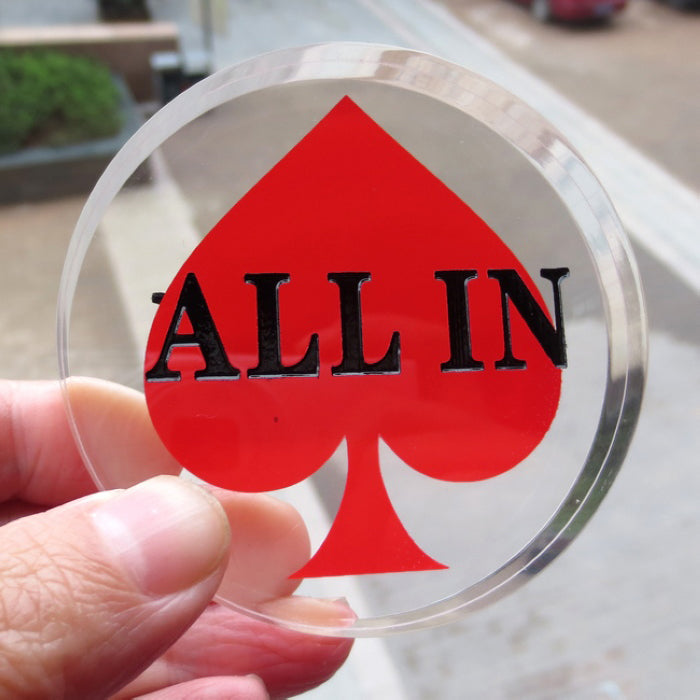 customized acrylic dealer botton