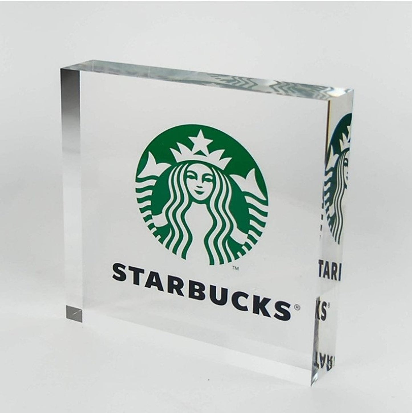 High transparent solid acrylic block for display stands