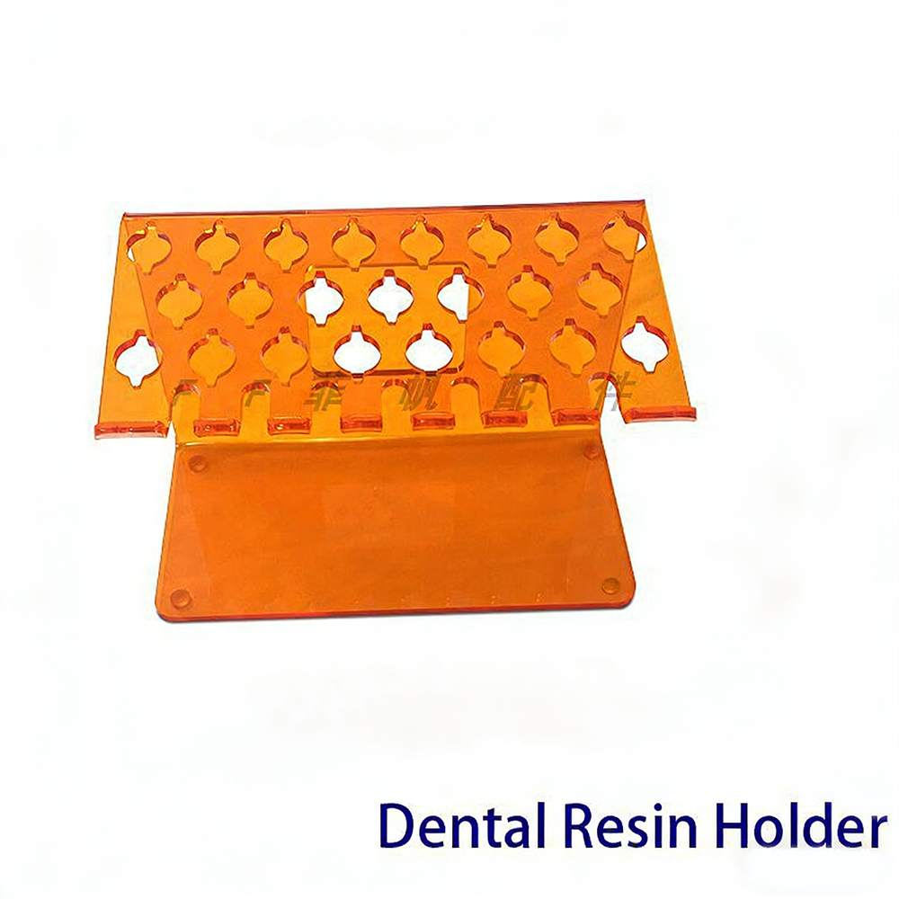 24 Slots Slanted Resin Tool Holder, Clear Amber Acrylic Resin Pen Mixing Stick Organizer Rack, Epoxy Resin Craft Tool Storage Stand for Resin Artist,