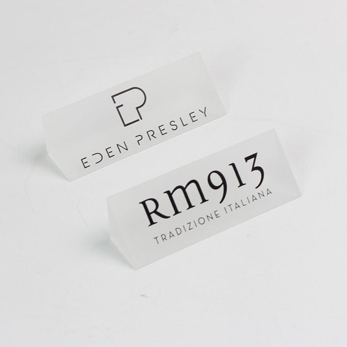 custom acrylic logo block for retail shop