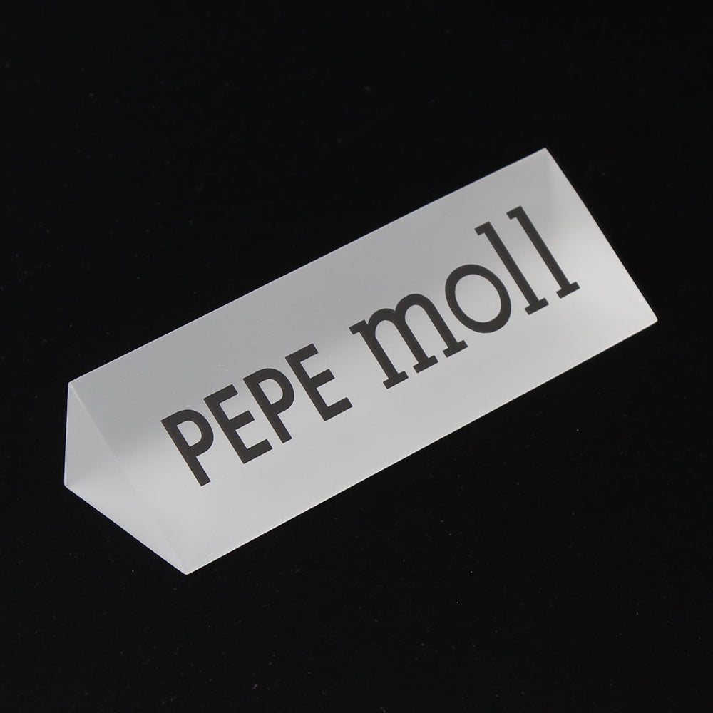 custom acrylic logo block for retail shop